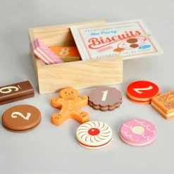Rex London Traditional wooden toy - Biscuits with numbers Clearance