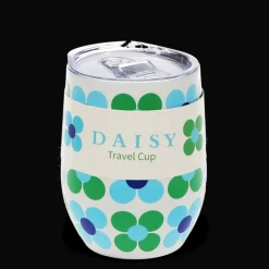 Rex London Travel cup 350ml - Blue and green Daisy Discount