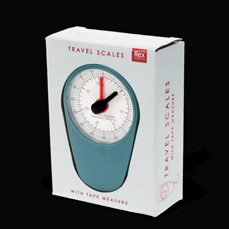 Rex London Travel scales with tape measure - Petrol blue Clearance