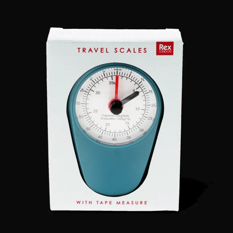 Rex London Travel scales with tape measure - Petrol blue Clearance