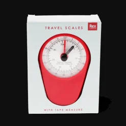 Rex London Travel scales with tape measure - Red Outlet