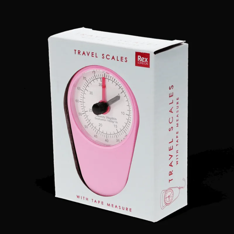 Rex London Travel scales with tape measure - Pink Online