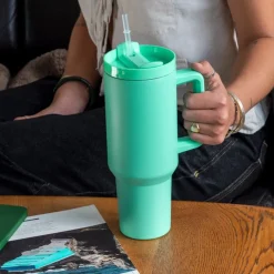 Rex London Travel tumbler with handle (1.2Ltr) - Mint green Sale