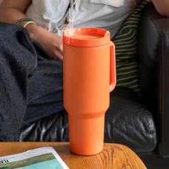 Rex London Travel tumbler with handle (1.2Ltr) - Orange Fashion