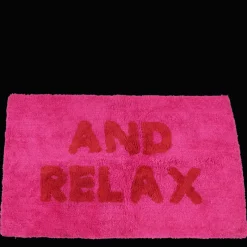 Rex London Tufted cotton bath mat - AND RELAX pink Clearance