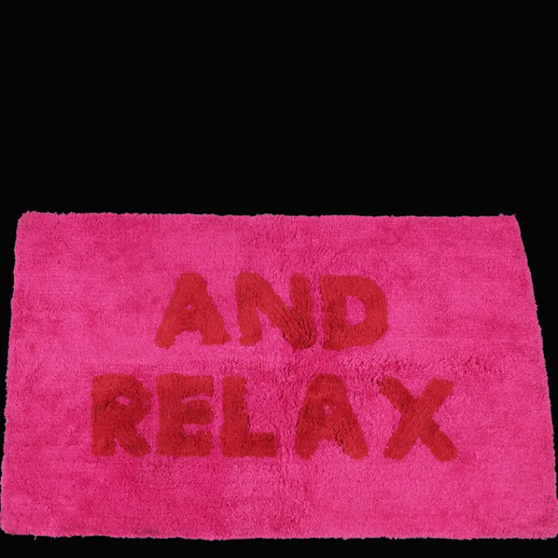 Rex London Tufted cotton bath mat - AND RELAX pink Clearance