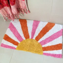Rex London Tufted cotton bath mat - Sunset Clearance