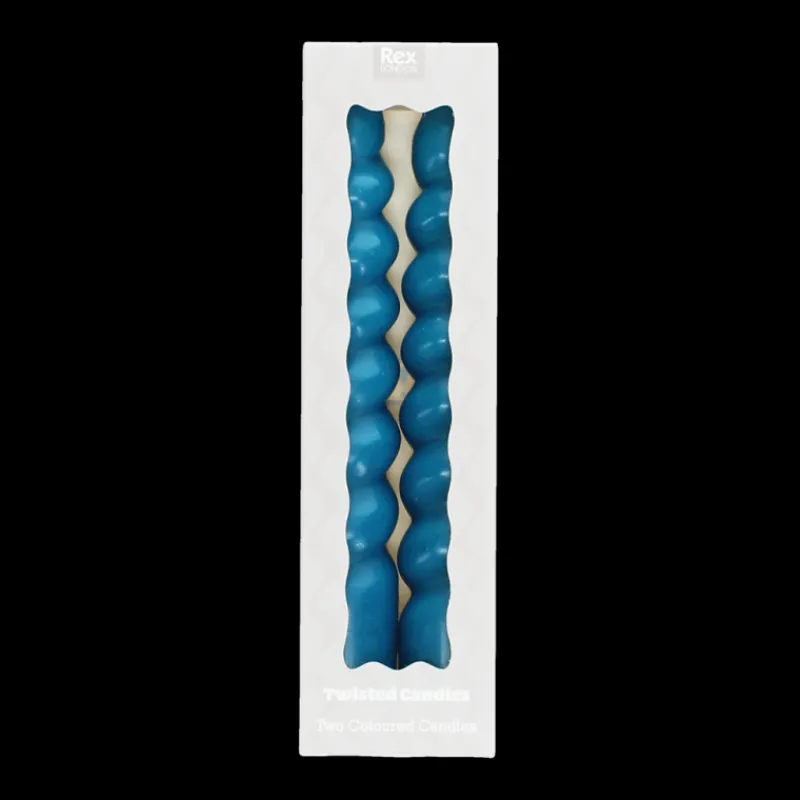 Rex London Twisted candles (pack of 2) - Dark blue Fashion
