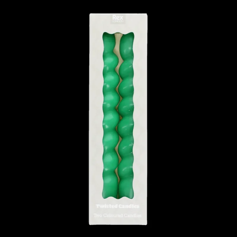 Rex London Twisted candles (pack of 2) - Dark green Best