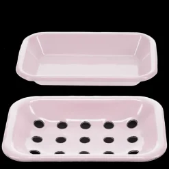Rex London Two-part enamel soap dish - Pink Online