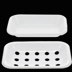 Rex London Two-part enamel soap dish - White Sale