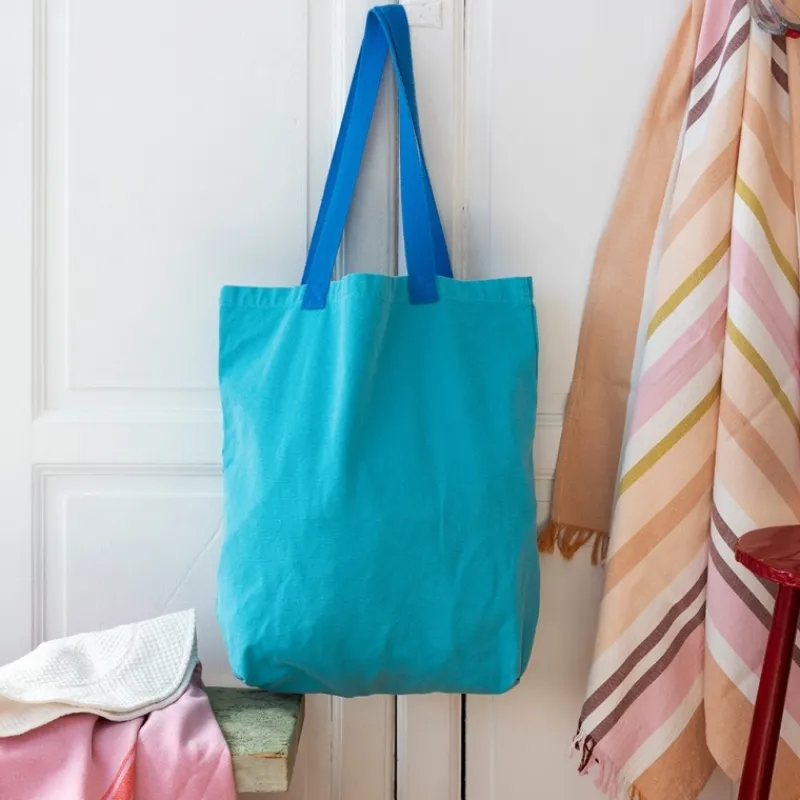 Rex London Two-tone cotton tote bag - Aqua blue Best