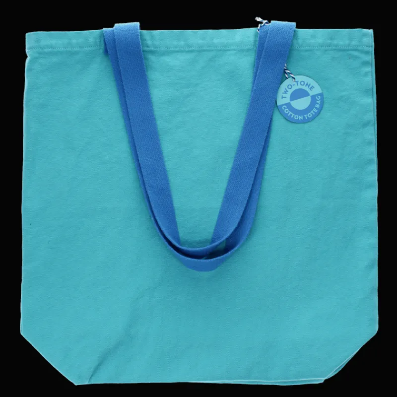 Rex London Two-tone cotton tote bag - Aqua blue Best