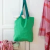 Rex London Two-tone cotton tote bag - Green Hot