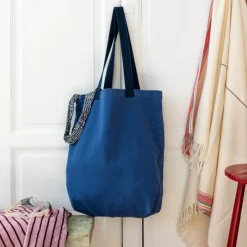 Rex London Two-tone cotton tote bag - Indigo blue New