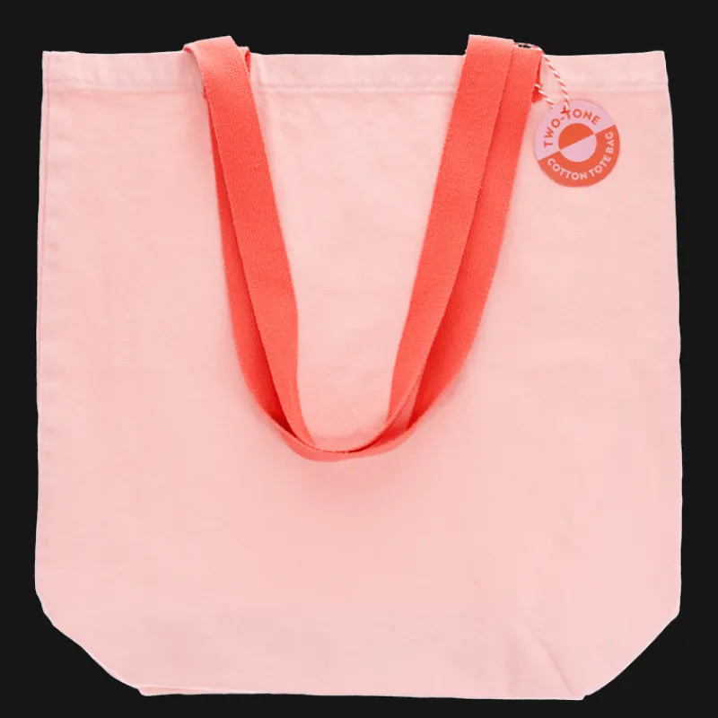 Rex London Two-tone cotton tote bag - Pink Clearance