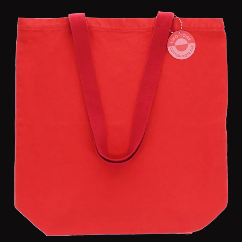 Rex London Two-tone cotton tote bag - Red Best