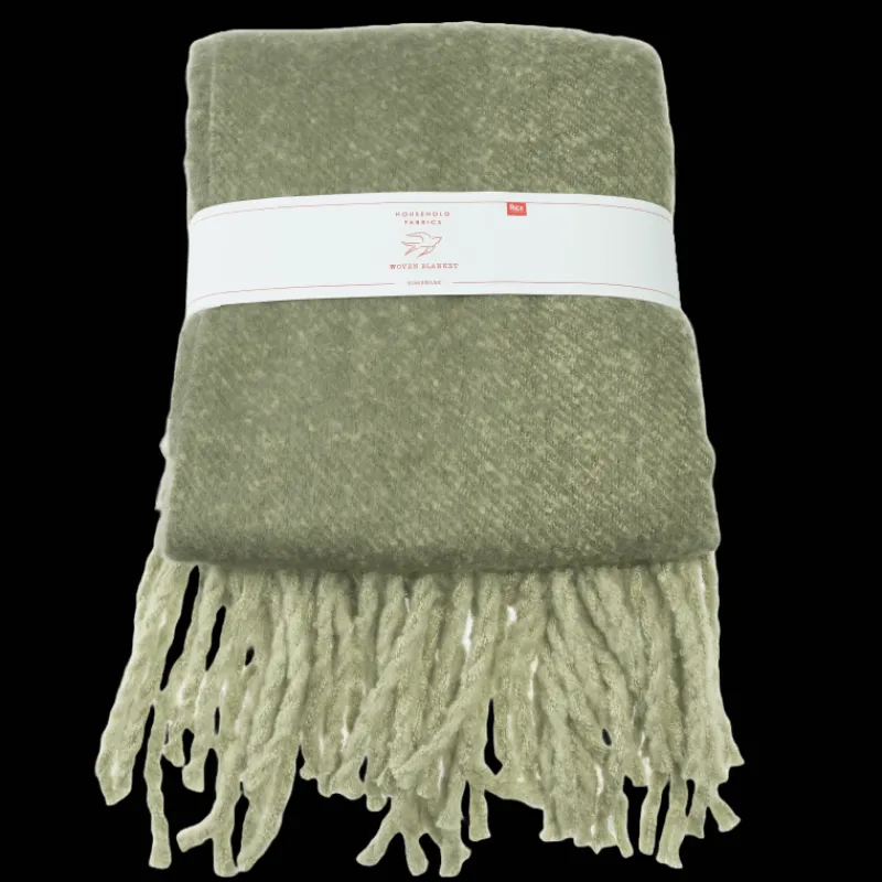 Rex London Ultra soft woven blanket (127 x 152cm) - Dark green Outlet