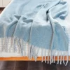 Rex London Ultra soft woven blanket (127 x 152cm) - Light blue Sale