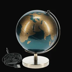 Rex London USB world globe light (14.2cm) - Blue and gold Fashion