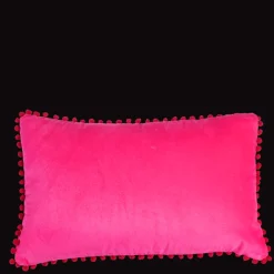 Rex London Velvet pom pom cushion - Pink Best