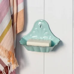 Rex London Wall-mounted enamel soap dish - Green Discount
