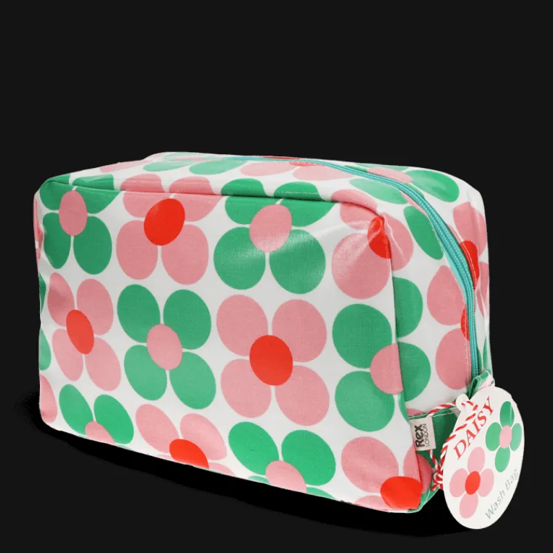 Rex London Wash bag - Pink and green Daisy Sale