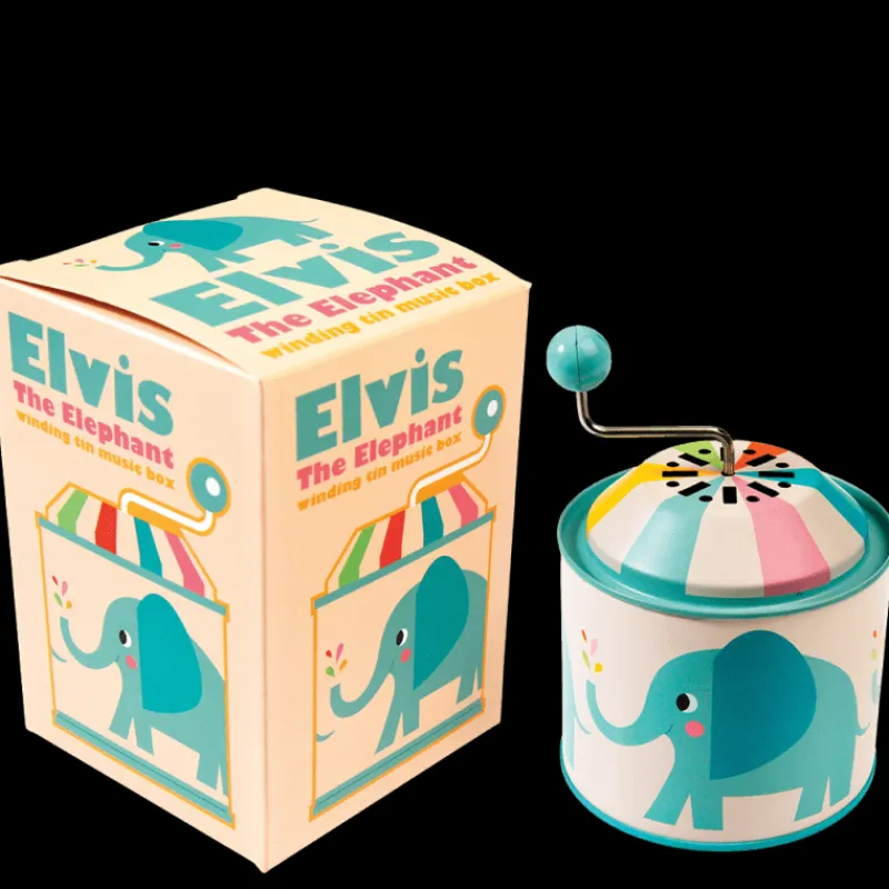 Rex London Winding tin music box - Elvis the Elephant Outlet