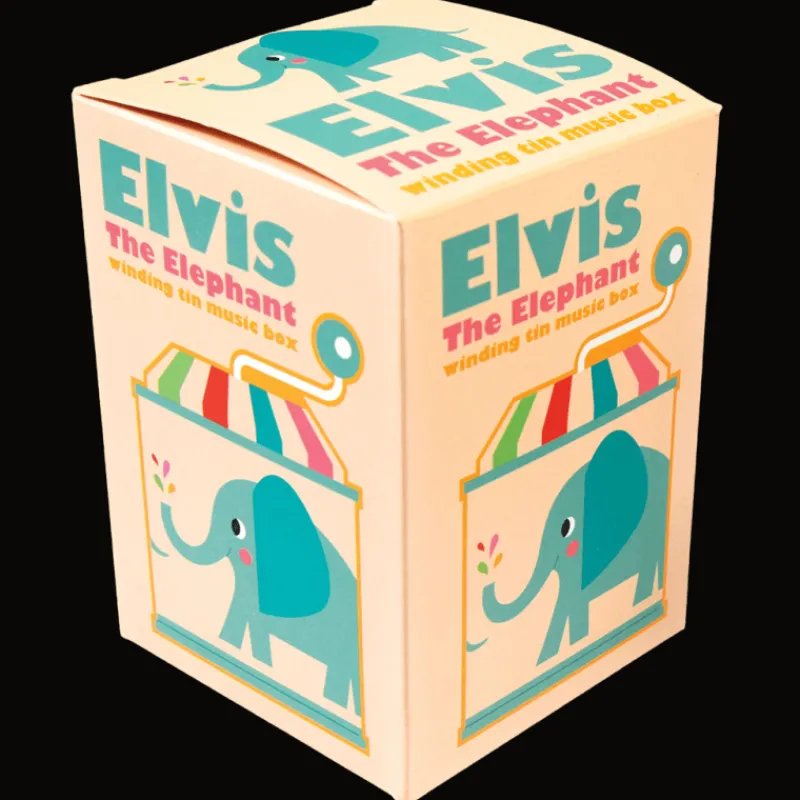 Rex London Winding tin music box - Elvis the Elephant Outlet