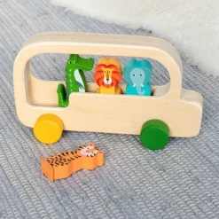 Rex London Wooden bus toy - Colourful Creatures Fashion