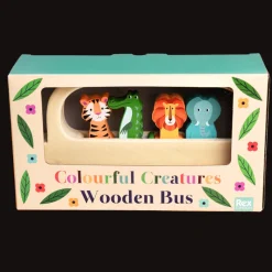 Rex London Wooden bus toy - Colourful Creatures Fashion