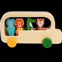 Rex London Wooden bus toy - Colourful Creatures Fashion