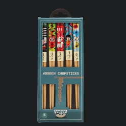 Rex London Wooden chopsticks (pack of 5 pairs) - Japanese heritage Discount