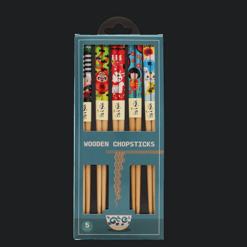 Rex London Wooden chopsticks (pack of 5 pairs) - Japanese heritage Discount