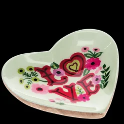 Rex London Wooden heart-shaped trinket dish - Love Online