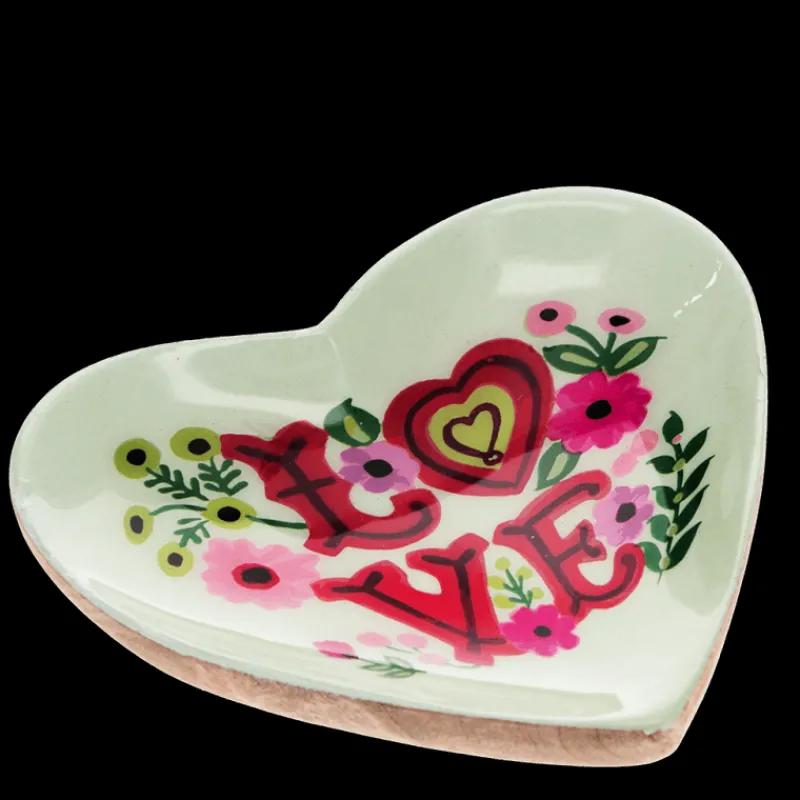 Rex London Wooden heart-shaped trinket dish - Love Online
