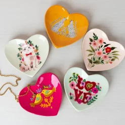 Rex London Wooden heart-shaped trinket dish - Love Online