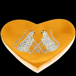 Rex London Wooden heart-shaped trinket dish - Leopards Hot