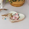 Rex London Wooden heart-shaped trinket dish - Cat New