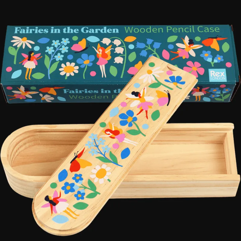 Rex London Wooden pencil case - Fairies in the Garden Sale