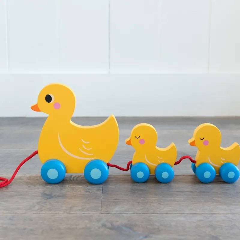 Rex London Wooden pull toy - Duck Family New