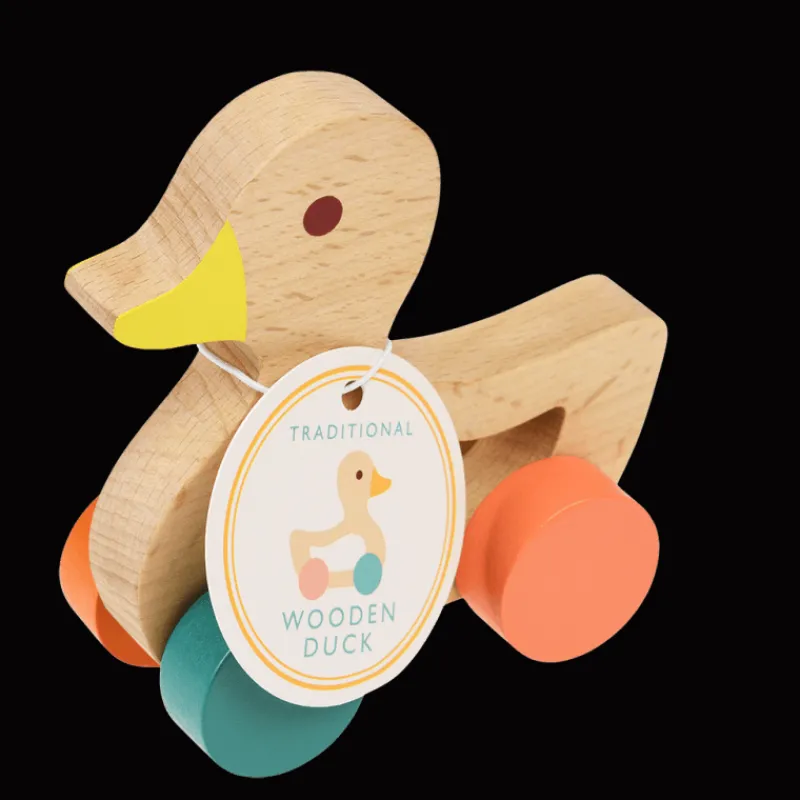 Rex London Wooden push along toy - Duck Hot