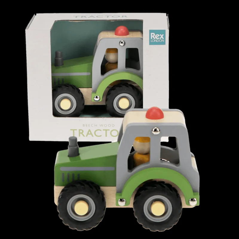 Rex London Wooden push along vehicle toy - Tractor (green) Sale