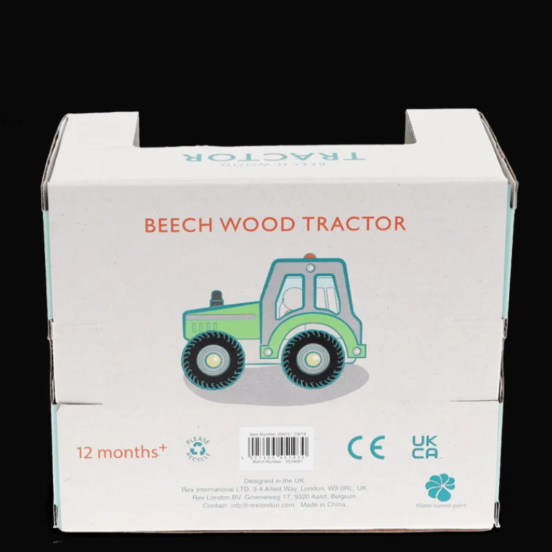 Rex London Wooden push along vehicle toy - Tractor (green) Sale
