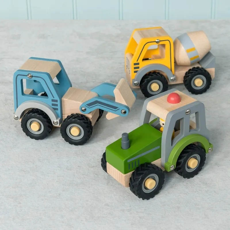 Rex London Wooden push along vehicle toy - Tractor (green) Sale