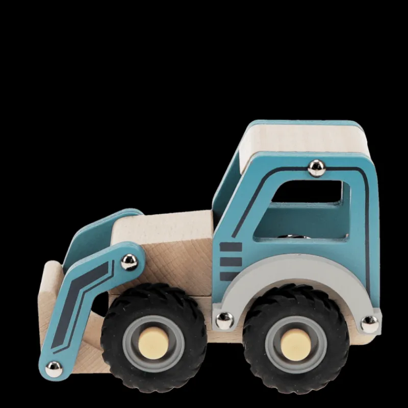 Rex London Wooden push along vehicle toy - Digger truck (blue) Sale