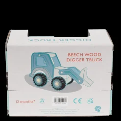 Rex London Wooden push along vehicle toy - Digger truck (blue) Sale