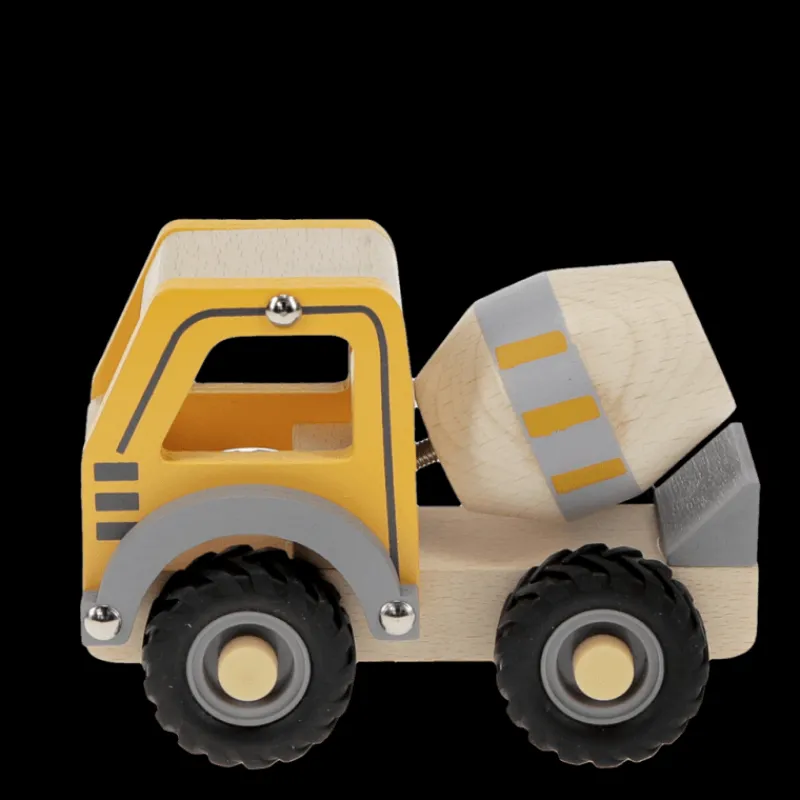 Rex London Wooden push along vehicle toy - Cement mixer (yellow) Hot