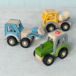 Rex London Wooden push along vehicle toy - Cement mixer (yellow) Hot
