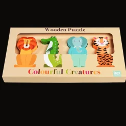 Rex London Wooden puzzle - Colourful Creatures Best